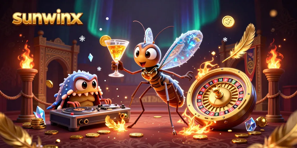 Engage in thrilling gameplay with sunwinx, enjoying vibrant casino action in a dynamic illustration.