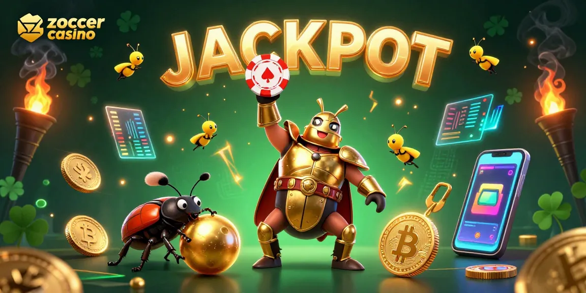 Experience the thrill of zoccer casino with vibrant 3D characters celebrating a big win in style.
